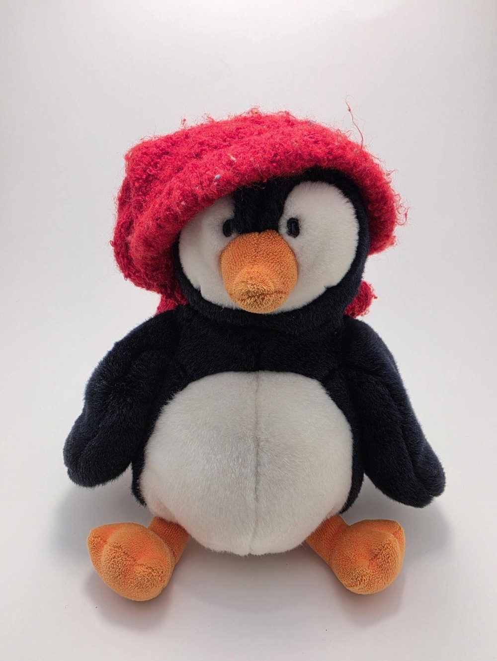 GUND Chubbs the Penguin Plush Vintage 1986 Stuffed Animal Red Scarf Hat (10 inch
